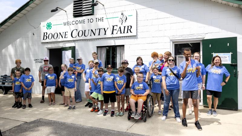 Special needs youth group attending Sunshine Day 2024 in Boone County Kentucky. Photo by Sabrina Hounshell.